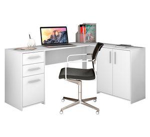 Escritorio Yeda blanco 2 cajones 3 puertas
