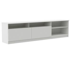 Rack TV 70" 2 Repisas blanco.