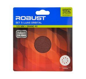 Lija orbital Grano 40 125 mm 5 unidades