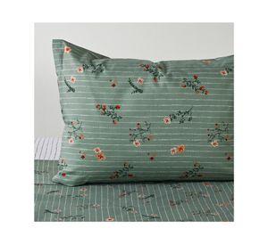 Juego sábanas 1.5 plazas 144 Hilos Sarah Aqua verde