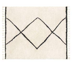 Alfombra Morgan blanco/negro 180x120 cm
