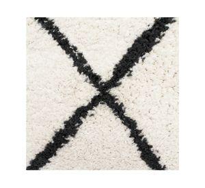 Alfombra Morgan blanco/negro 180x120 cm