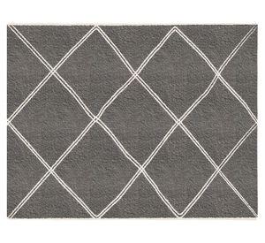 Alfombra Morgan star Oxy negro/blanco 230x160 cm