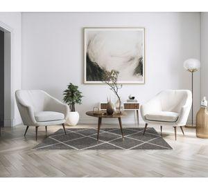 Alfombra Morgan star Oxy negro/blanco 230x160 cm