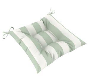 Cojín asiento Rayas verde salvia/blanco 45x45 cm
