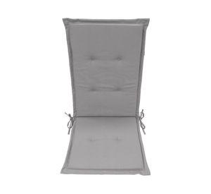 Cojín asiento respaldo Liso gris 43x110 cm