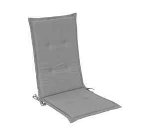 Cojín asiento respaldo Liso gris 43x110 cm