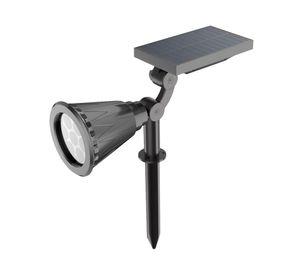 Estaca solar LED cabezal dirigible luz cálida