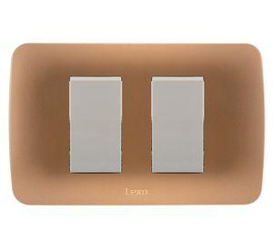 Interruptor doble 9/15 beige 10A