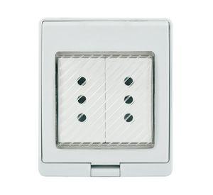 Contenedor interruptor doble blanco IP55 10A
