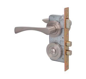Cerradura embutir 2 manillas baño 970A níquel
