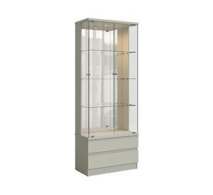 Vitrina Diamante 2 puertas 2 cajones Off white