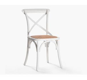 Silla comedor olmo/ratán Tradition blanco