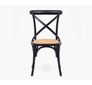 Silla comedor olmo/ratán Tradition negro