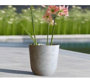 Macetero Madrid blanco marmoleado 26.5x25 cm