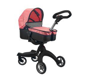 Coche de muñeca Luxury rosado/negro