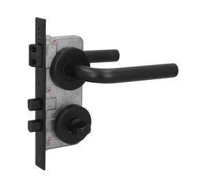 Cerradura embutir 2 manillas baño 960L negro mate