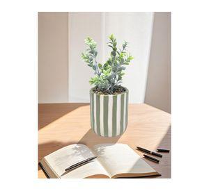 Planta artificial con maceta verde 11.5 cm