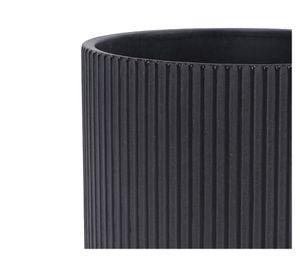 Maceta Ranurado vertical negro 16 cm
