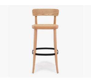 Taburete alto madera/rattan Dante natural