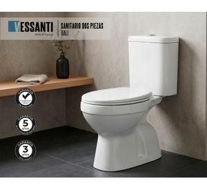 Two piece 20 cm asiento cierre suave Bali blanco