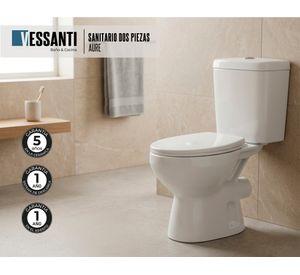 Sanitario 18 cm asiento cierre suave Aure blanco 2 piezas