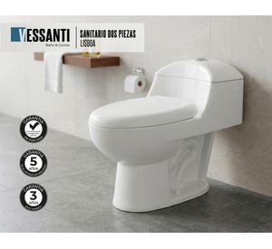 One piece 30 cm asiento cierre suave Lisboa blanco Vessanti