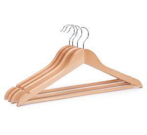 Colgador madera natural 3 unidades
