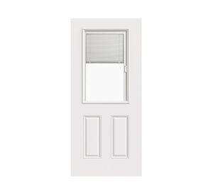 Puerta 90x200 cm Medio cuerpo con persiana blanco
