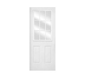 Puerta 90x200 cm Medio cuerpo 9 luces blanco