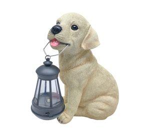 Figura decorativa Perro farol LED