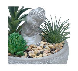 Suculenta con buda 15x12x12 cm