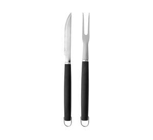 Cuchillo + tenedor mango goma