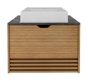 Mueble lavamanos BN3613 almendra 1 puerta 1 cajón + lavamanos