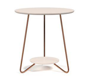 Mesa centro + mesa lateral Liz off white