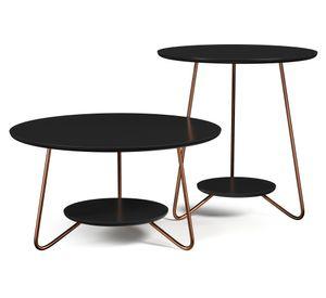 Mesa centro + mesa lateral Liz negro