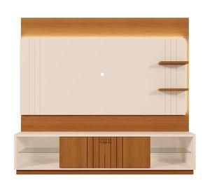 Centro entretenimiento 65" Guiaba café/off white