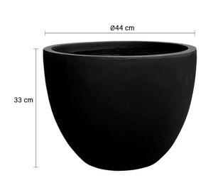 Macetero Lauca negro 33x44x44 cm