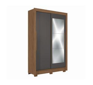 Clóset 2 puertas 2 cajones Lapa grafito/café 214x140x49 cm