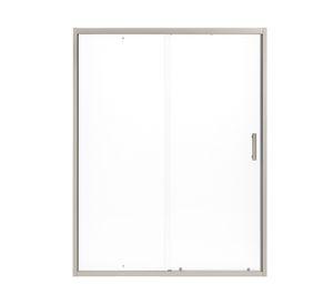 Mampara ajustable frontal 185x140-160 cm terminación cromada