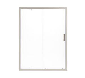 Mampara ajustable frontal 185x120-140 cm terminación cromada