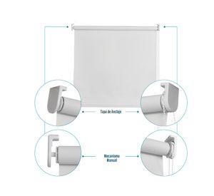 Cortina roller black out 160x165 cm blanco