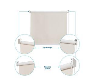 Cortina roller black out 180x165 cm beige