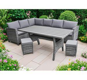 Set comedor exterior Esquinero achiote B Toscana 7 personas