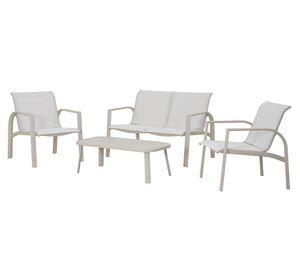 Set living Cambrai Stripes 4 personas
