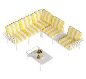 Set living Esquinero Stripes 4 personas