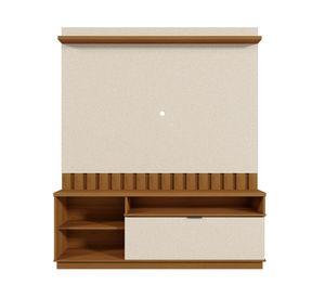 Centro de entretenimiento 60" Diamantina café/off white 182.5x150x33.5 cm