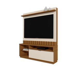 Centro de entretenimiento 60" Diamantina café/off white 182.5x150x33.5 cm