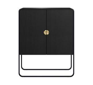 Buffet negro 1 repisa 111x35.7x90cm