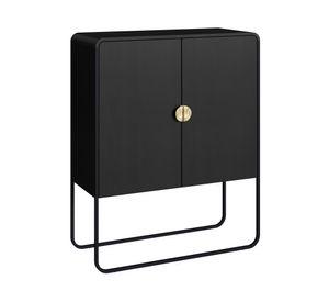 Buffet negro 1 repisa 111x35.7x90cm